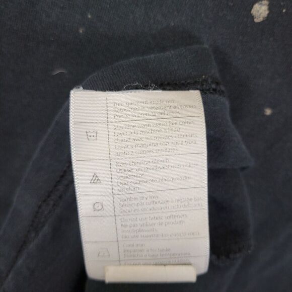 Carhartt T-Shirt Men's Medium Black Long Sleeve Flag Relaxed Fit Made in USA - Picture 12 of 13